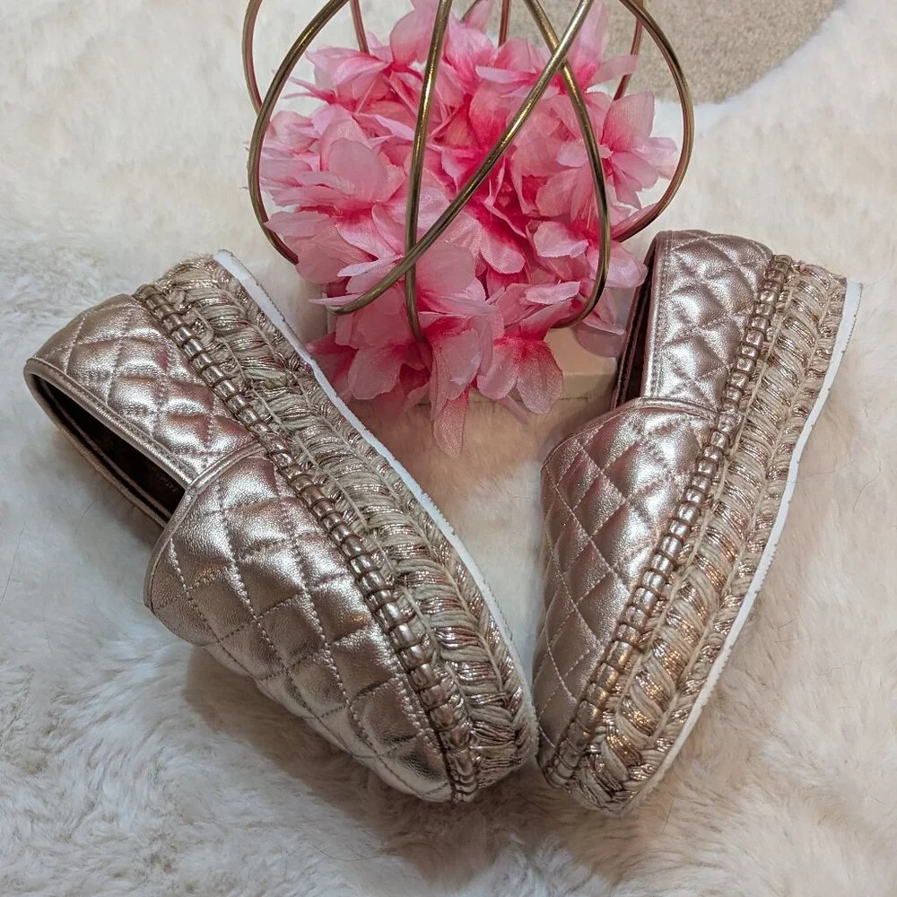 EUC J Slides Rose Gold Espradille, Size 7 - Picture 3 of 8